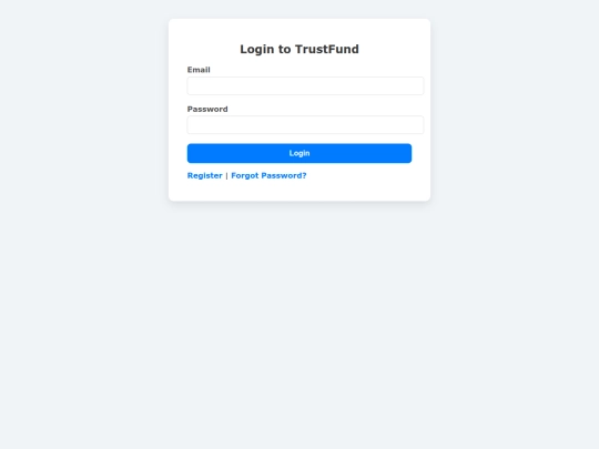 trustFund/login screenshot
