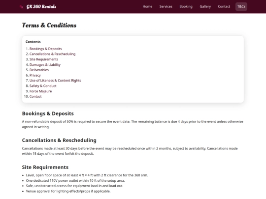 terms screenshot