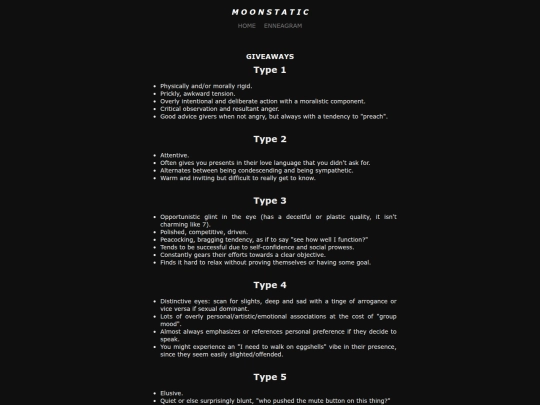 enneagram/giveaways screenshot