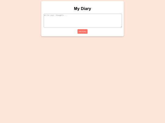 Diary screenshot