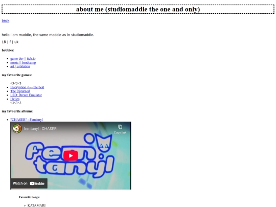 aboutme screenshot