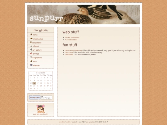 links screenshot
