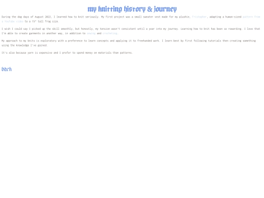 knit/history screenshot