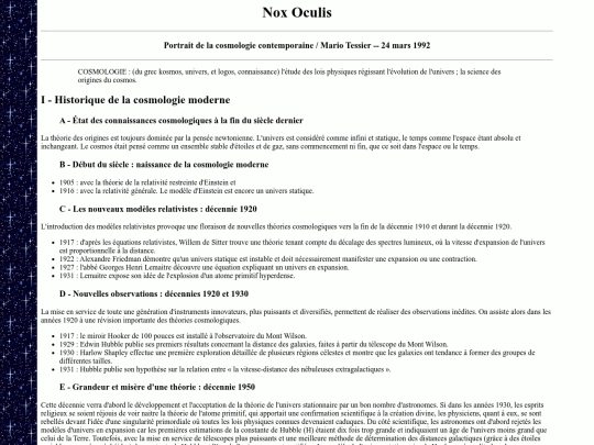 cosmologie screenshot