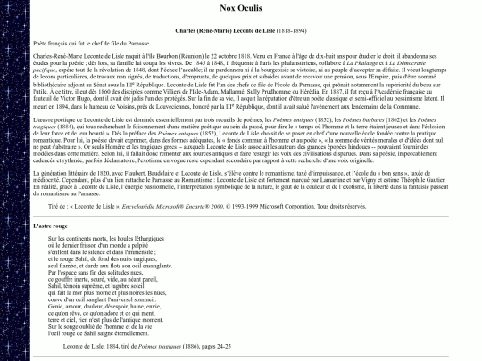 lecontedelisle screenshot