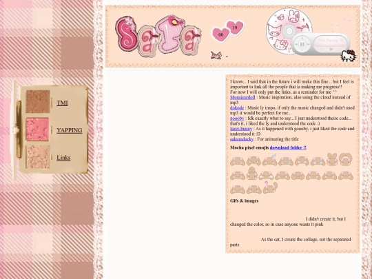 links screenshot