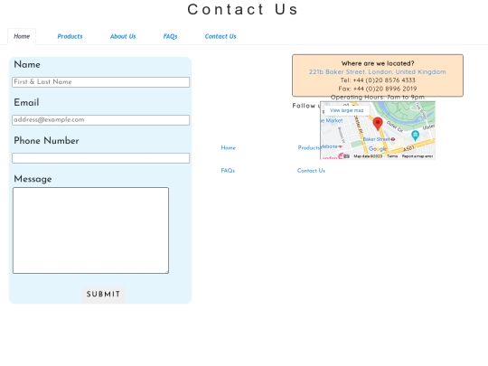 DA/contactus screenshot