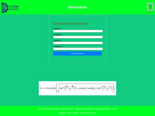 Haversine screenshot