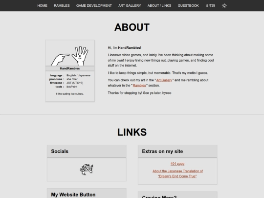 Links screenshot