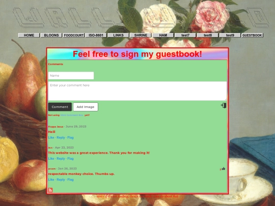 guestbook screenshot