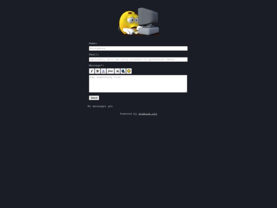 pages/guestbook screenshot