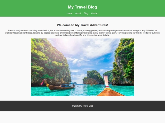 travel blog/travel blog screenshot
