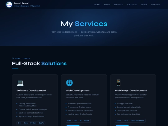 personal/services screenshot