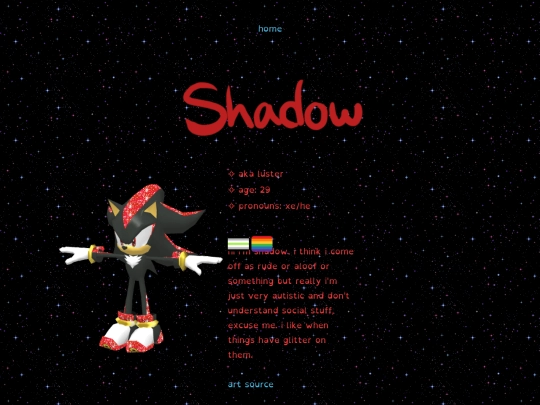 shadows page screenshot