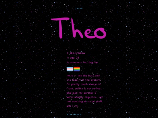 theos page screenshot