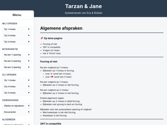Systeemboek Nieuw/Algemene Afspraken/Algemeen screenshot