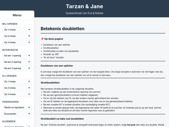 Systeemboek Nieuw/Algemene Afspraken/Doubletten screenshot
