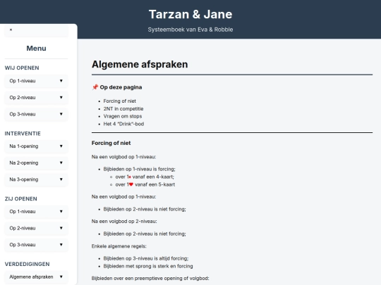 Tarzan&Jane/Algemene-Afspraken screenshot