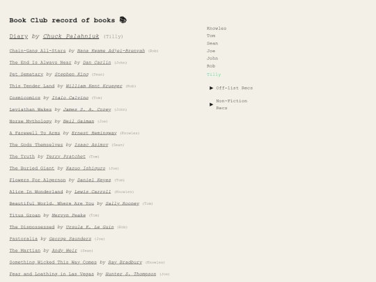 bookclub screenshot