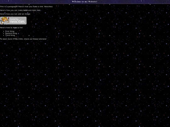 testpage screenshot