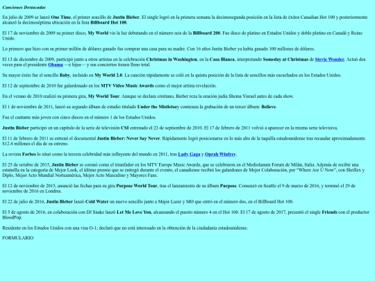 Justin Bieber /canciones screenshot