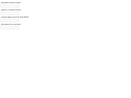 Justin Bieber /formulario screenshot