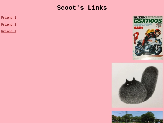 links screenshot