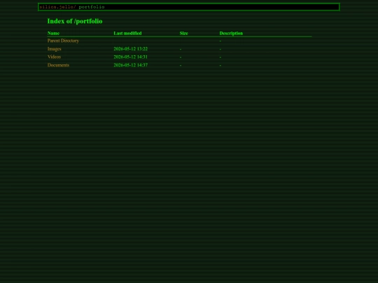 main/portfolio screenshot