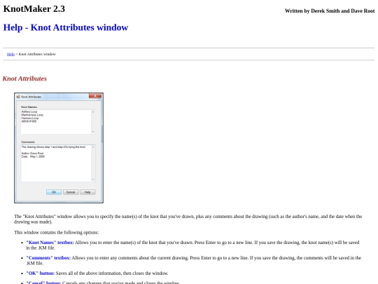 knotmaker/KnotMaker_Help/KnotMaker_Help_KnotAttributes screenshot