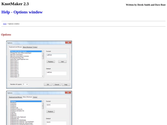 knotmaker/KnotMaker_Help/KnotMaker_Help_Options screenshot
