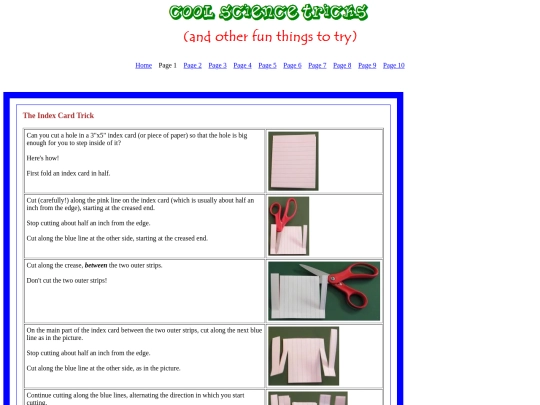 sciencetricks/Page1 screenshot