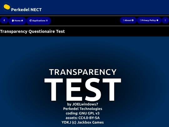 apps/transparency_questionaire_test screenshot