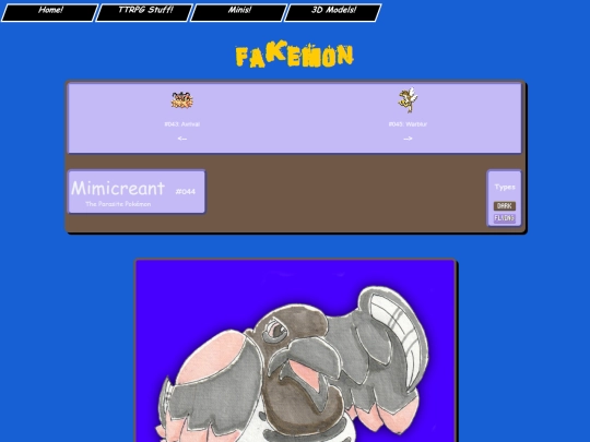 pokemon/fakemon/dex/044_mimicreant screenshot