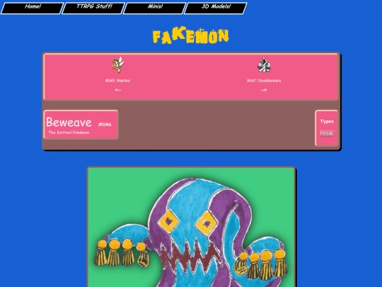 pokemon/fakemon/dex/046_beweave screenshot