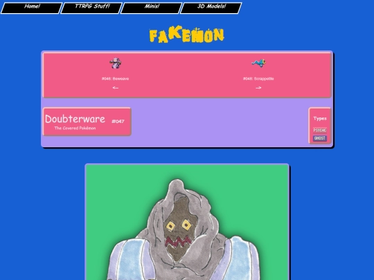 pokemon/fakemon/dex/047_doubterware screenshot