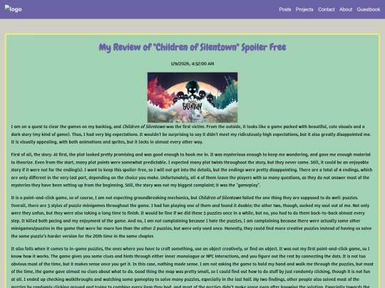 posts/my-review-of-children-of-silentown-spoiler-free screenshot