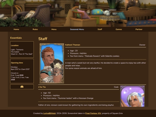 pages/staff screenshot
