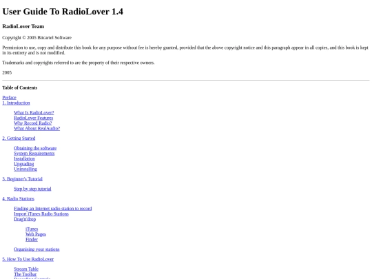 radiolover/help/rlov-book screenshot