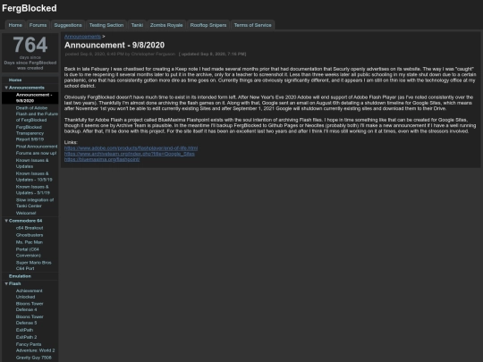 announcements/announcement-982020 screenshot