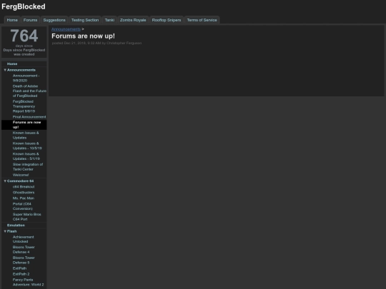 announcements/forumsarenowup screenshot