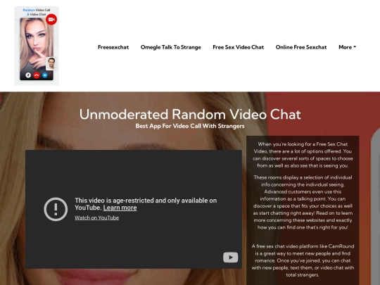 unmoderated-random-video-chat screenshot