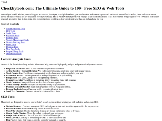 index screenshot
