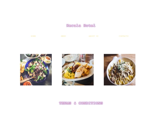 Menu screenshot