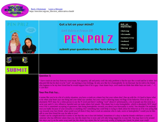 advice column screenshot