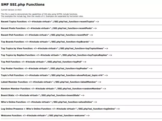 simplemachines/smf_2-0-17_install/ssi_examples.shtml screenshot