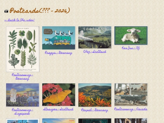 Postcard gallery/received screenshot