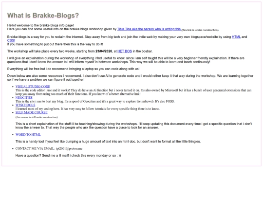 info screenshot