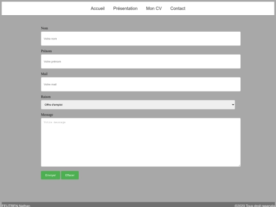 Contact screenshot