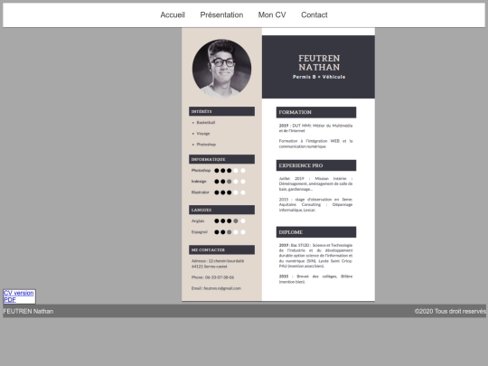 MonCV screenshot