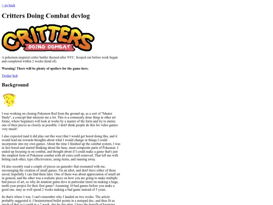 devlogs/critters-doing-combat screenshot